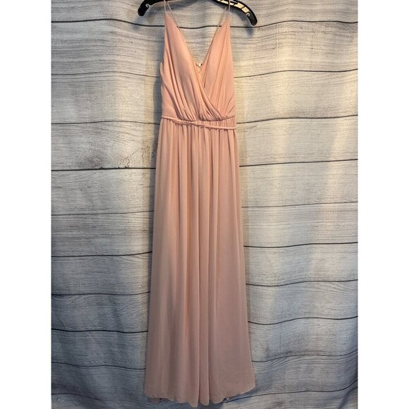 Jim Hjelm Occasions Pink Chiffon Sleeveless Dress Size 10 - Picture 1 of 5